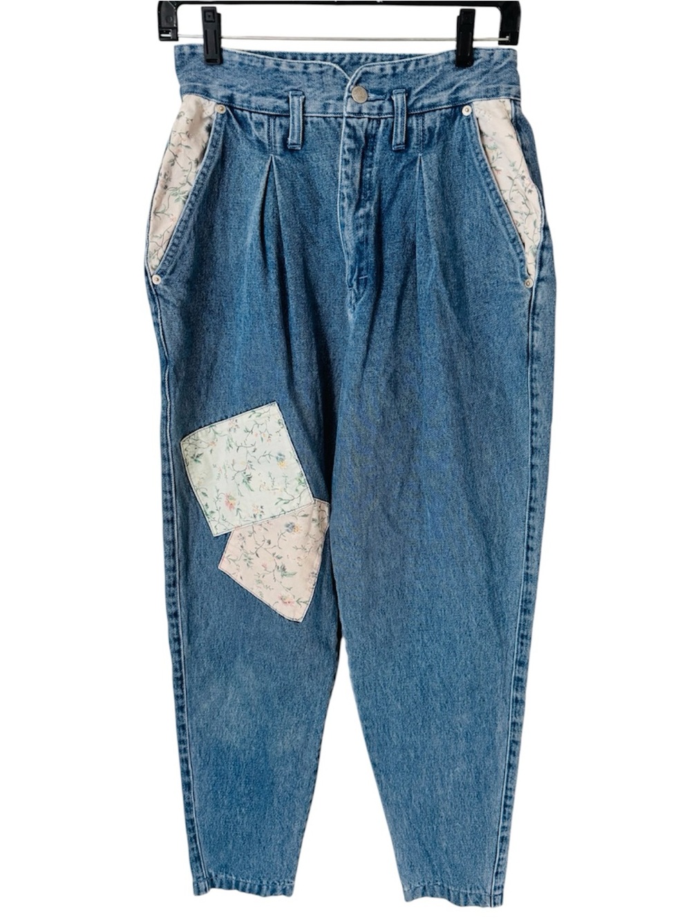 STEFANO INTERNATIONAL Jeans High Waist Floral Patchwork Vintage 80’s Women’s